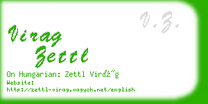 virag zettl business card